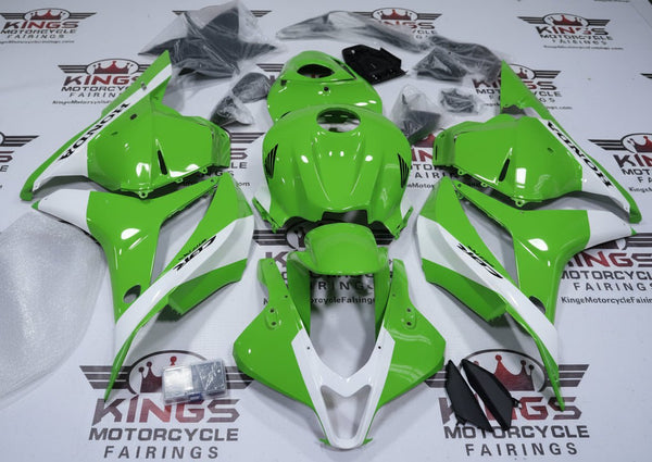 Honda CBR600RR Fairings (2009-2012) Green, White Stripe, Black at KingsMotorcycleFairings.com