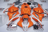 Honda CBR600RR Fairings (2009-2012) Orange, White Stripe, Black at KingsMotorcycleFairings.com