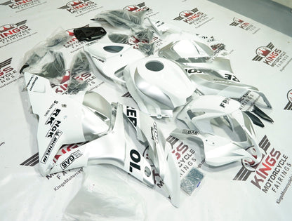 Honda CBR 600RR Fairings (2009-2012) Pearl White, Silver Repsol at KingsMotorcycleFairings.com