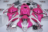 Honda CBR600RR Fairings (2009-2012) Pink, White Stripe, Black at KingsMotorcycleFairings.com