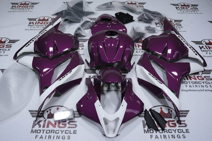 Honda CBR600RR Fairings (2009-2012) Purple, White Stripe, Black at KingsMotorcycleFairings.com