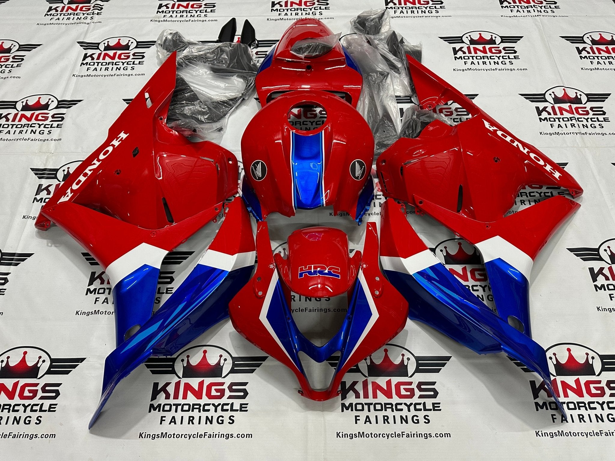 Honda CBR600RR Fairings (2009-2012) Red, Blue, White HRC at KingsMotorcycleFairings.com