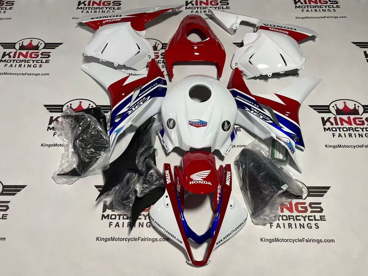 Honda CBR600RR Fairings (2009-2012) TT Legends White, Red, Blue at KingsMotorcycleFairings.com
