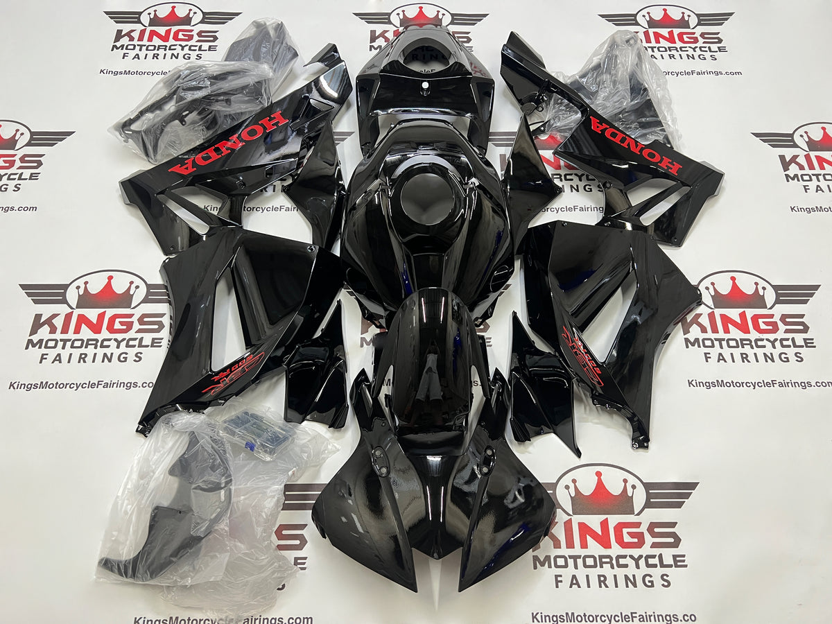 Honda CBR600RR Fairings (2013-2023) Black Gloss, Red at KingsMotorcycleFairings.com