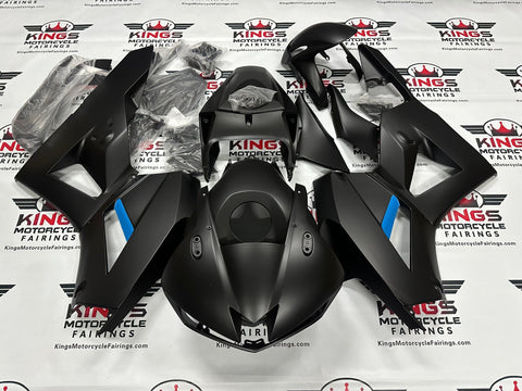 Honda CBR600RR Fairings (2013-2023) Matte Black, Blue at KingsMotorcycleFairings.com