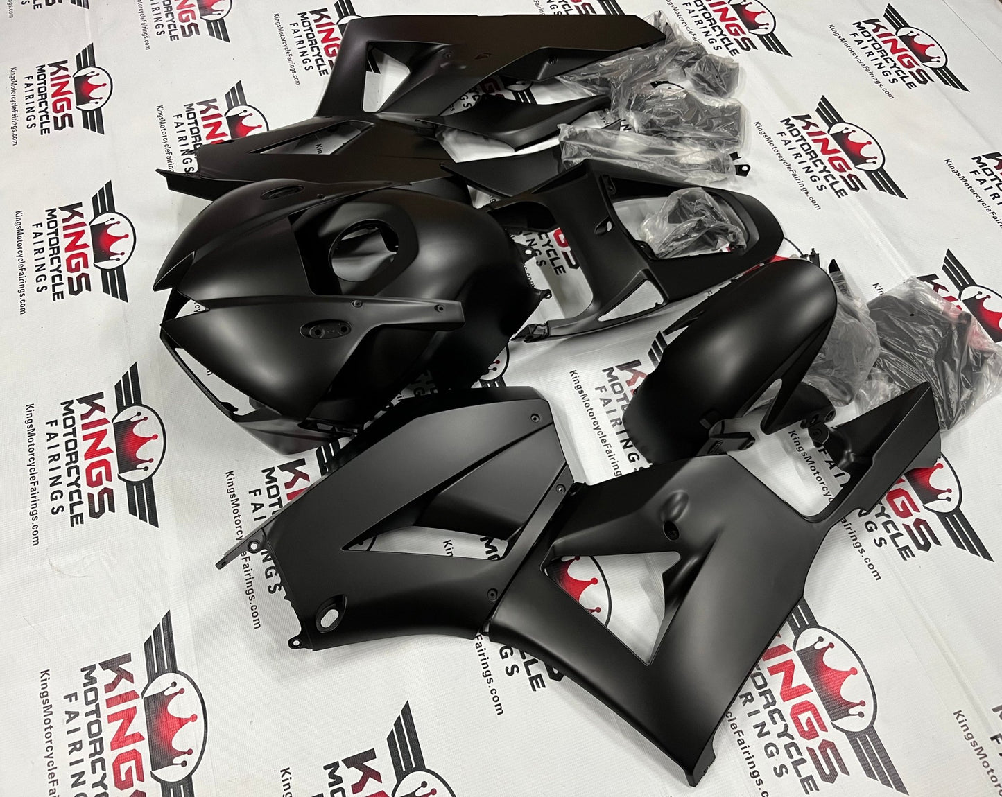 Honda CBR 600 Fairings (2013-2023) Matte Black at KingsMotorcycleFairings.com