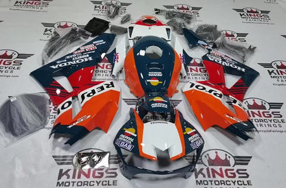 Honda CBR600RR Fairings (2013-2023) Orange, Dark Blue, White, Red Repsol at KingsMotorcycleFairings.com