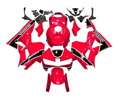 Honda CBR600RR Fairings (2013-2023) Red, Black White Stripe at KingsMotorcycleFairings.com