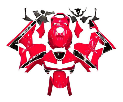 Honda CBR600RR Fairings (2013-2023) Red, Black White Stripe at KingsMotorcycleFairings.com