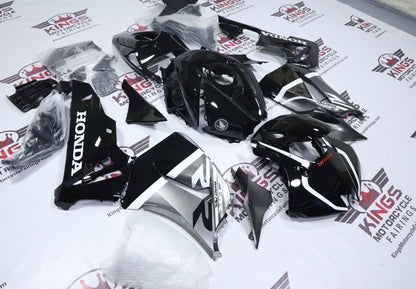 Honda CBR600RR Fairings (2024-2025) Black, Gray, White, Stripe at KingsMotorcycleFairings.com
