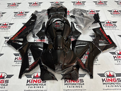 Honda CBR600RR Fairings (2024-2025) Gloss Black, Red at KingsMotorcycleFairings.com