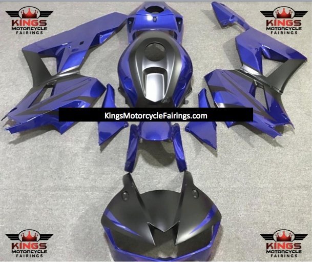 Honda CBR600RR Fairings (2024-2025) Gloss Blue, Matte Black at KingsMotorcycleFairings.com
