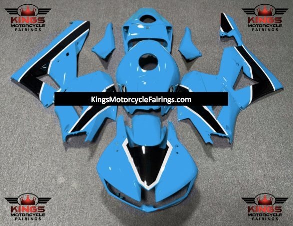 Honda CBR600RR Fairings (2024-2025) Light Blue, Black, White at KingsMotorcycleFairings.com