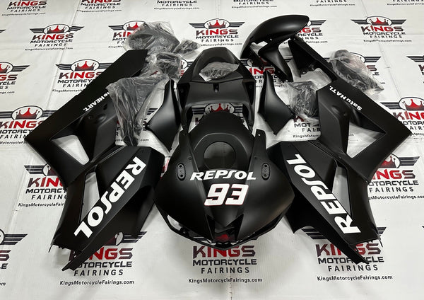 Honda CBR600RR Fairings (2024-2025) Matte Black, White Repsol at KingsMotorcycleFairings.com