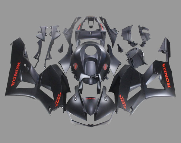 Honda CBR600RR Fairings (2024-2025) Matte Satin Black, Red at KingsMotorcycleFairings.com