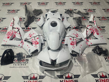 Honda CBR600RR Fairings (2024-2025) White, Pink Flowers at KingsMotorcycleFairings.com