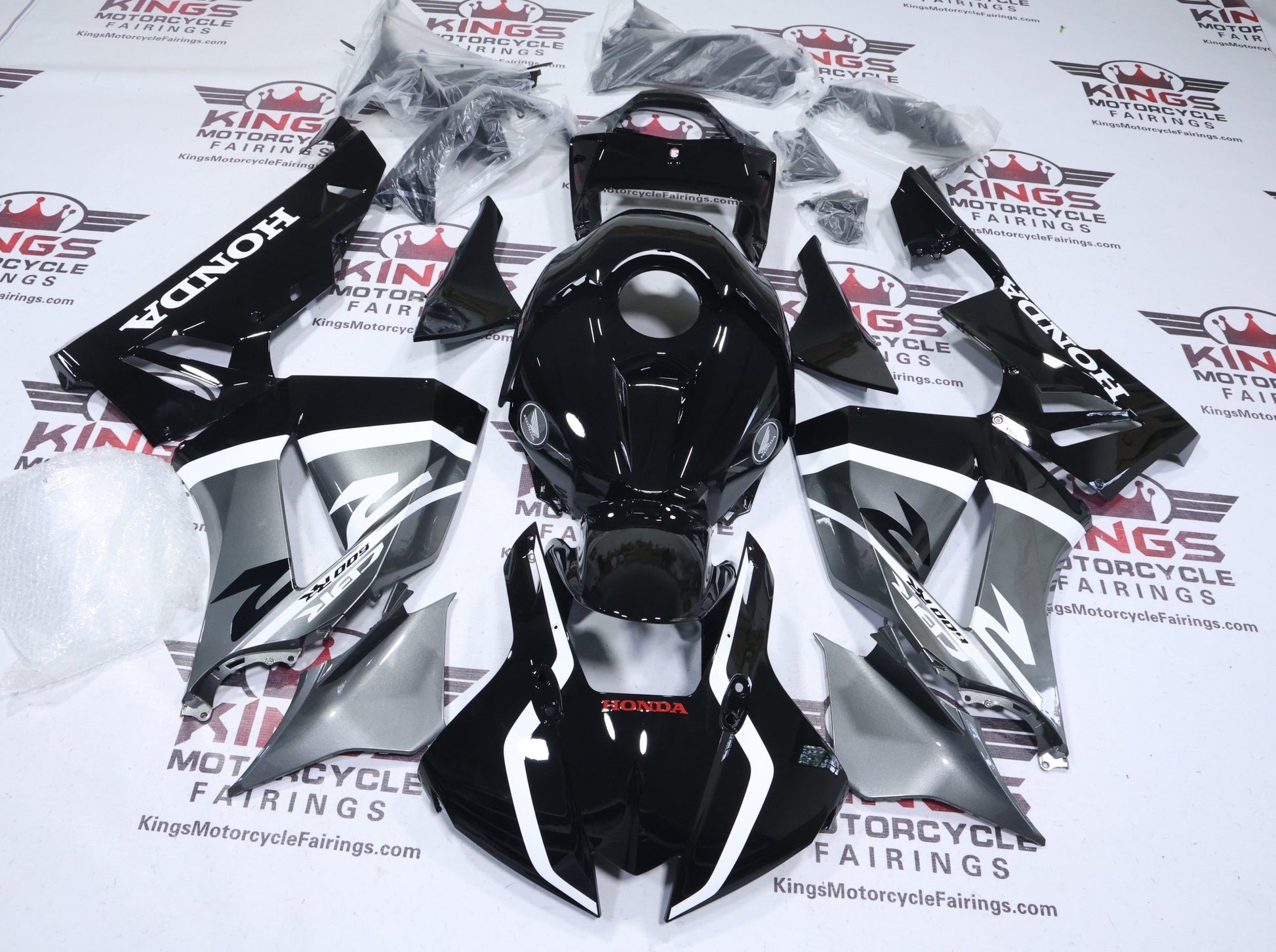 Honda CBR600RR Fairings (2026) Black, Gray, White from KingsMotorcycleFairings.com