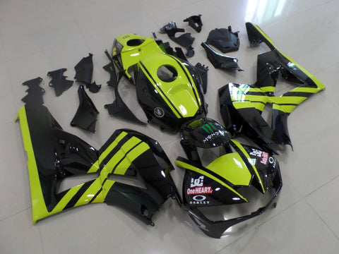 Honda CBR600RR Fairings (2026) Black, Neon Green at KingsMotorcycleFairings.com