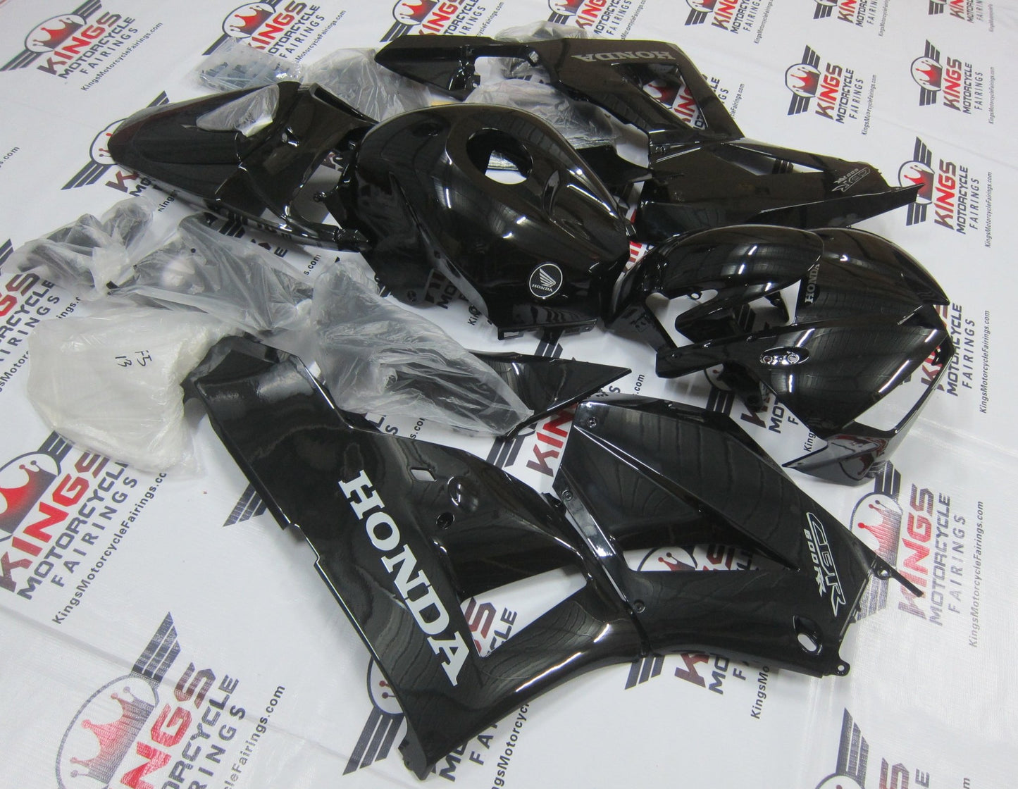 Honda CBR600RR Fairings (2026) Black, Silver at KingsMotorcycleFairings.com
