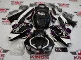 Honda CBR600RR Fairing Kit (2026) Faux Carbon Fiber, Purple, Black, White Bull at KingsMotorcycleFairings.com