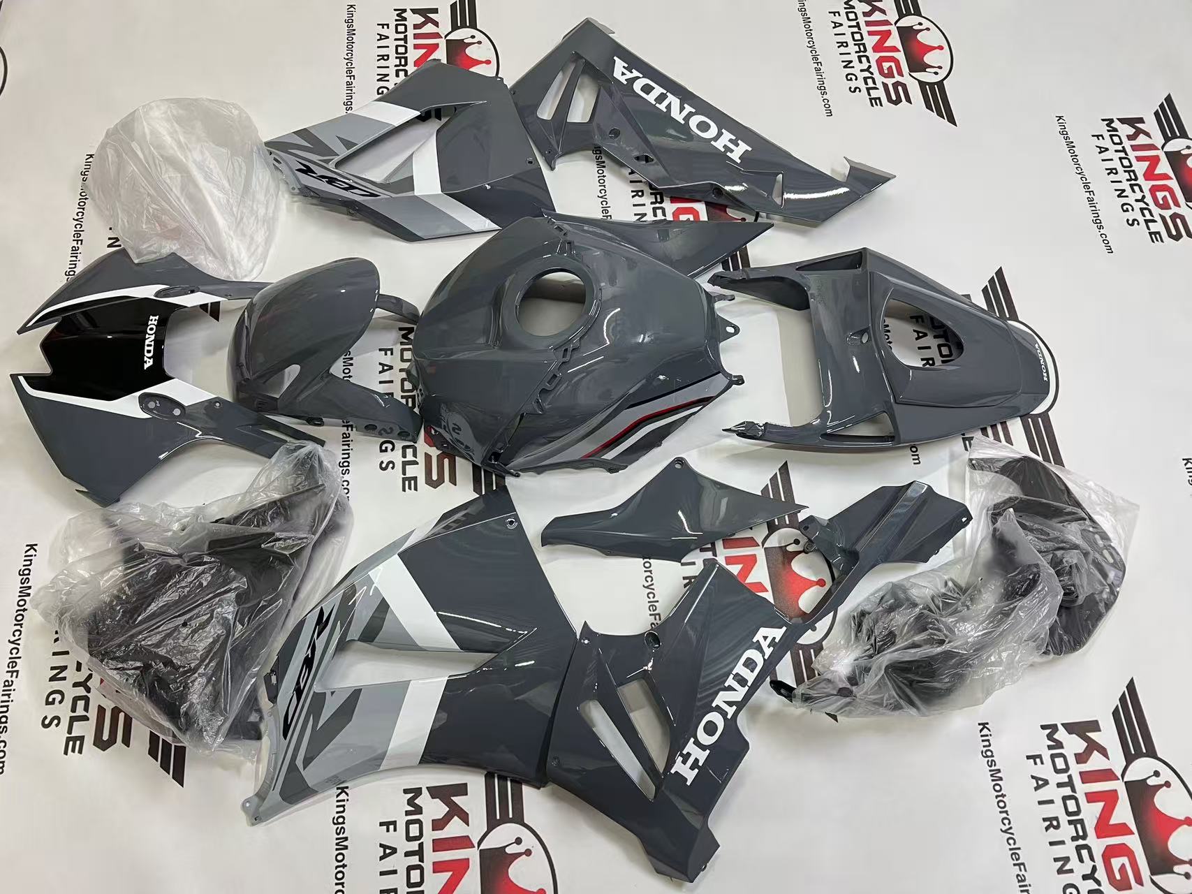 Honda CBR600RR Fairings (2026) Gray, White, Black, Red from KingsMotorcycleFairings.com