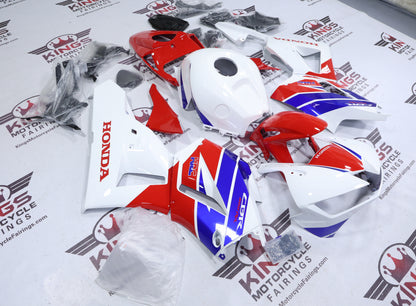 Honda CBR600RR Fairings (2026) HRC White, Red, Blue at KingsMotorcycleFairings.com