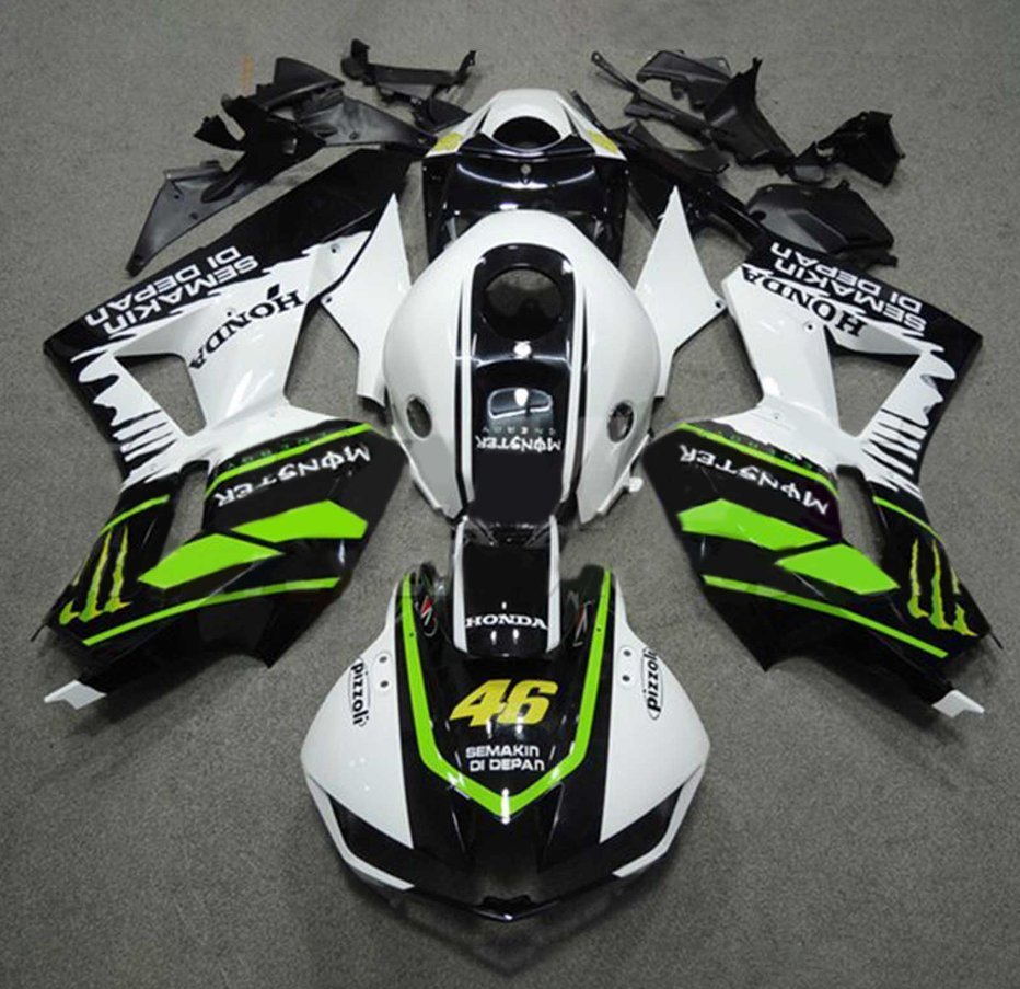 Honda CBR600RR Fairings (2026) White, Black, Green Monster at KingsMotorcycleFairings.com