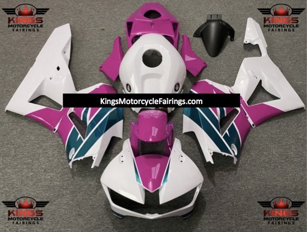 Honda CBR600RR Fairings (2026) White, Pink, Teal at KingsMotorcycleFairings.com
