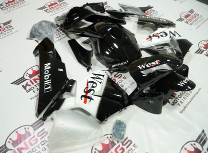 Honda CBR600RR (2003-2004) Black & White West Mobile Fairings at KingsMotorcycleFairings.com.