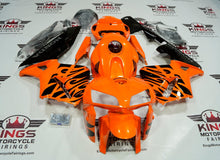 Honda CBR600RR (2005-2006) Orange & Black Tribal Fairings at KingsMotorcycleFairings.com