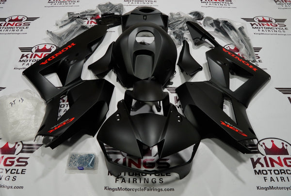 Honda CBR600RR (2024-2025) Matte Black, Red Fairings at KingsMotorcycleFairings.com