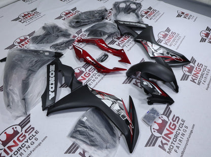 Honda CBR650F Fairings (2014-2016) Matte Black, Candy Red, Silver from KingsMotorcycleFairings.com
