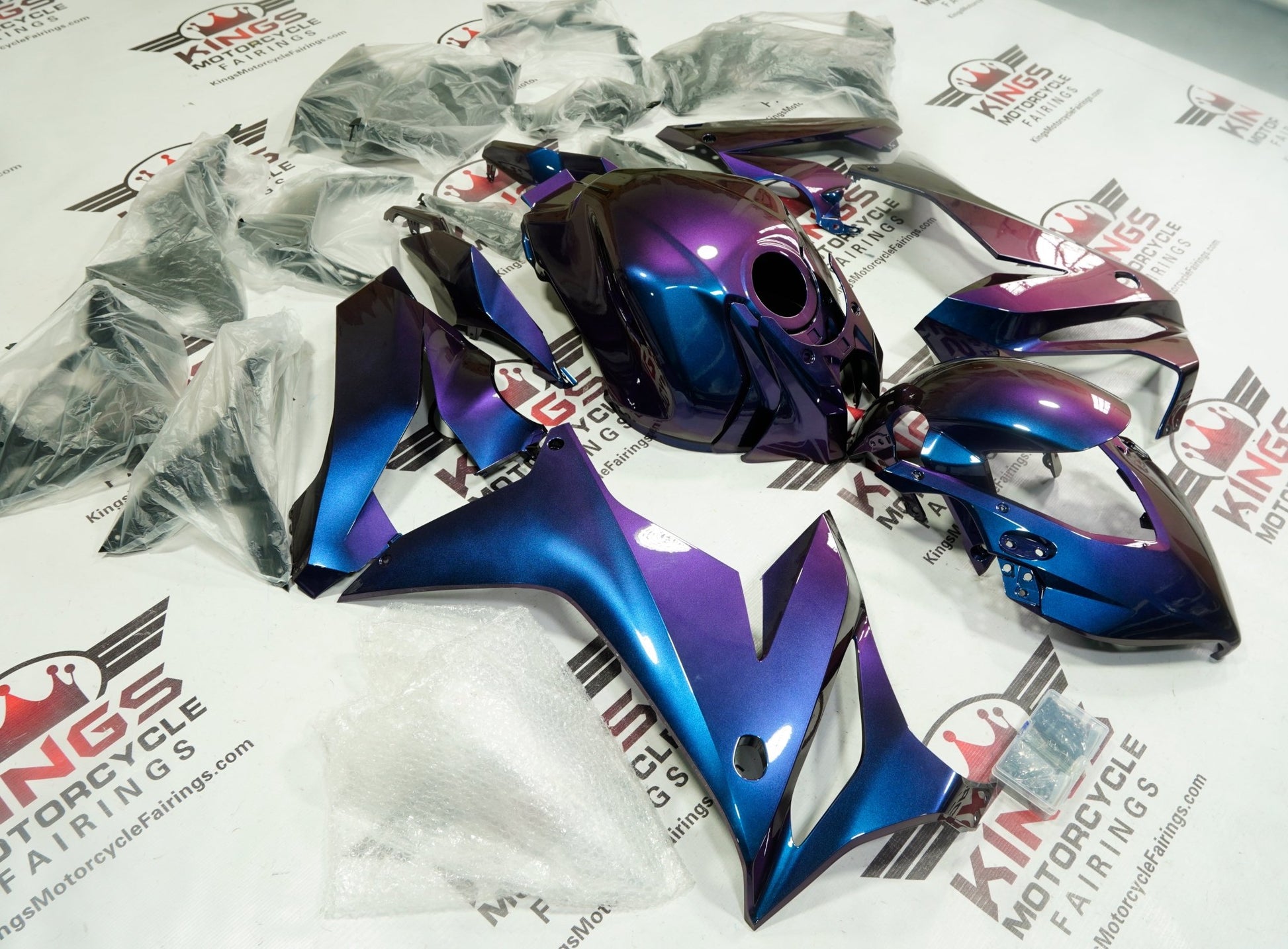 Honda CBR650R Fairing Kit (2019-2020) Chameleon Blue, Purple at KingsMotorcycleFairings.com