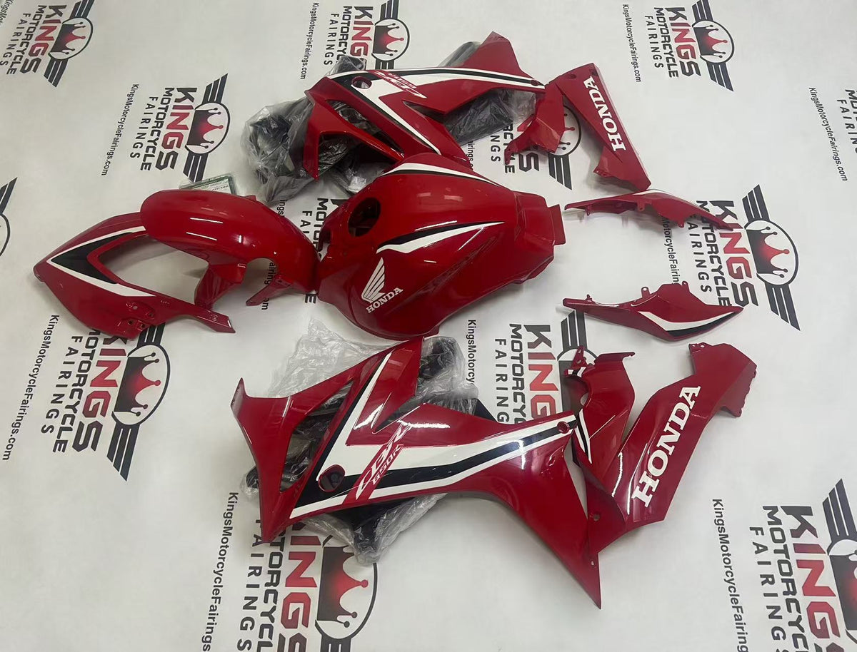 Honda CBR650R Fairing Kit (2019-2020) Red, Black, White Stripe at KingsMotorcycleFairings.com