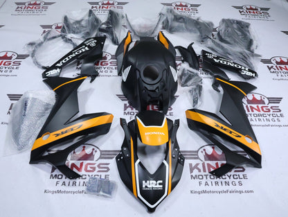 Honda CBR650R Fairing Kit (2021-2023) Matte Black, Dark Yellow, White at KingsMotorcycleFairings.com