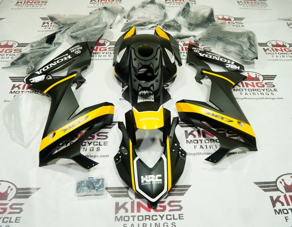 Honda CBR650R Fairing Kit (2021-2023) Matte Black, Yellow, White at KingsMotorcycleFairings.com