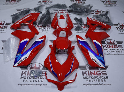 Honda CBR650R Fairing Kit (2024-2025) Red, White, Dual Blue from KingsMotorcycleFairings.com