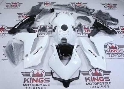 Honda CBR650R Fairing Kit (2024-2025) White Pearl, Matte Black at KingsMotorcycleFairings.com
