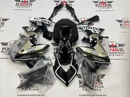 Honda CBR650R Fairing Set (2020-2023) Black, Champagne Silver, White Bull at KingsMotorcycleFairings.com