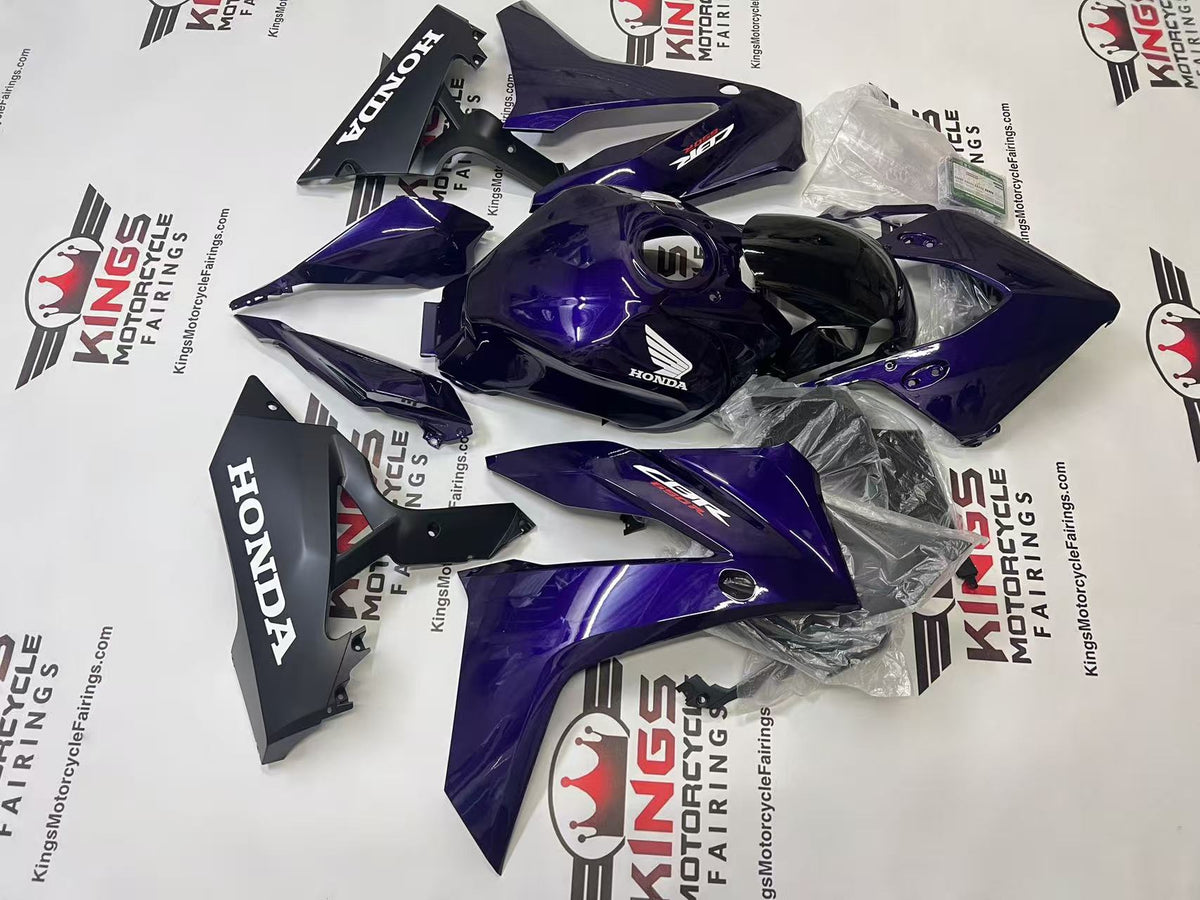 Honda CBR650R Fairing Set (2024-2025) Dark Purple, Matte Black at KingsMotorcycleFairings.com
