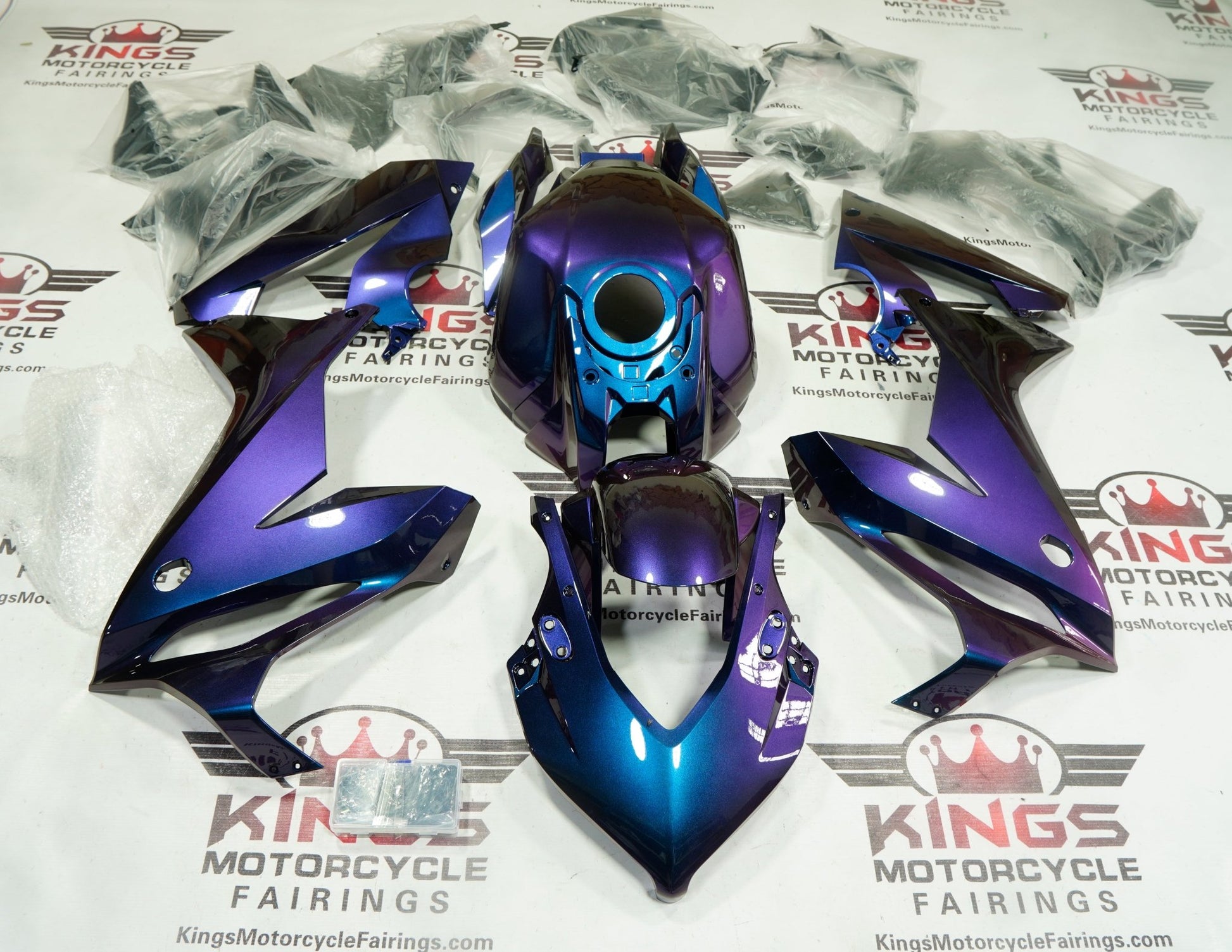 Honda CBR650R Fairings (2021-2023) Chameleon Purple, Blue at KingsMotorcycleFairings.com