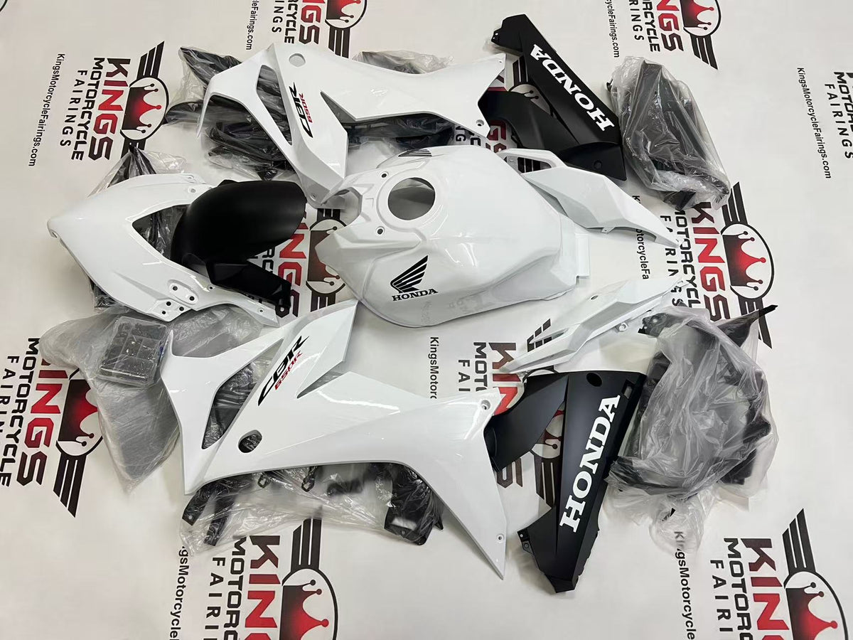 Honda CBR650R Fairings (2021-2023) White, Matte Black at KingsMotorcycleFairings.com