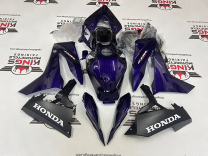 Honda CBR650R Fairings (2024-2025) Dark Purple, Matte Black from KingsMotorcycleFairings.com