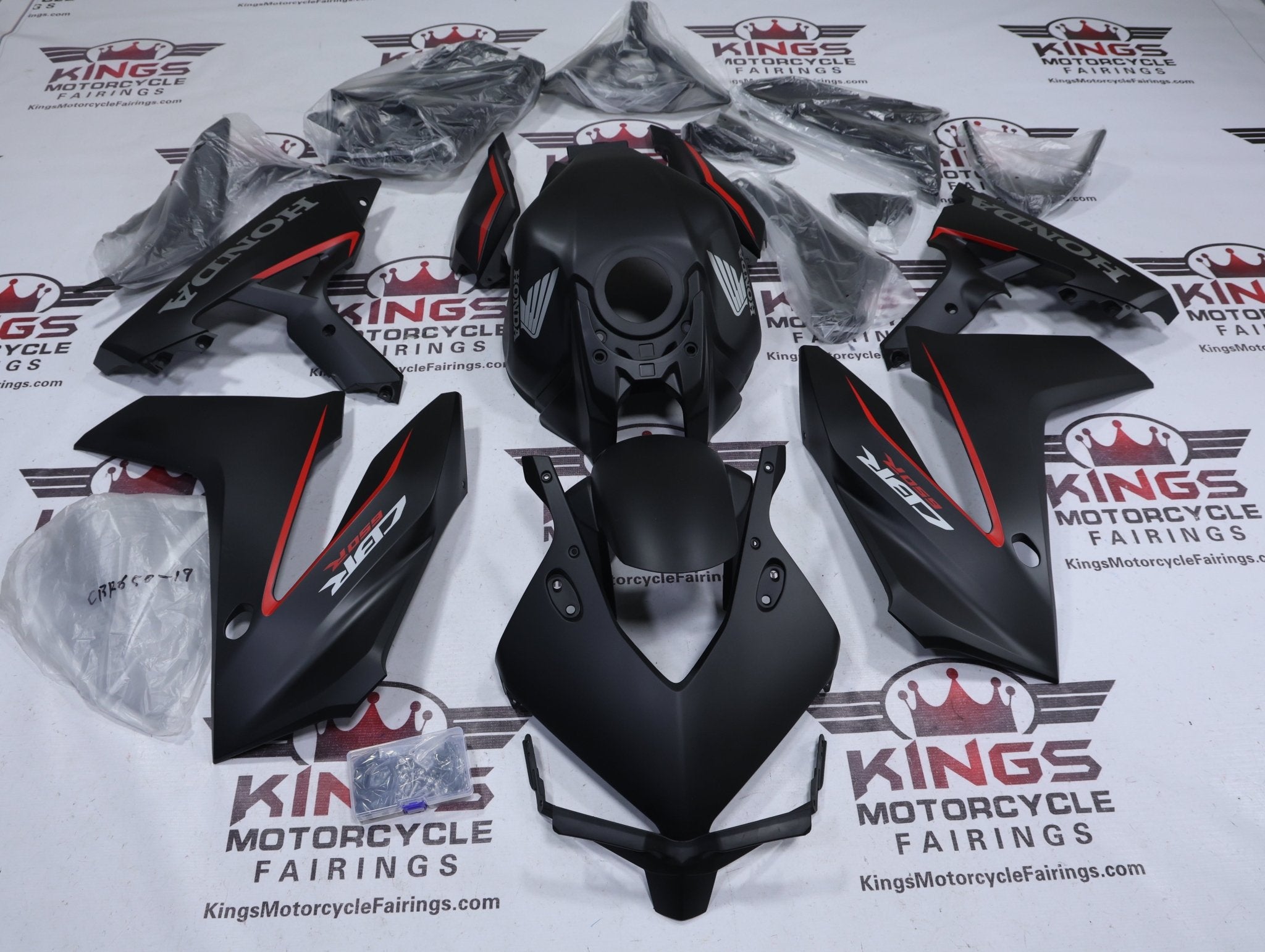 Honda CBR650R Fairings (2024-2025) Matte Black, Red, Gray at KingsMotorcycleFairings.com