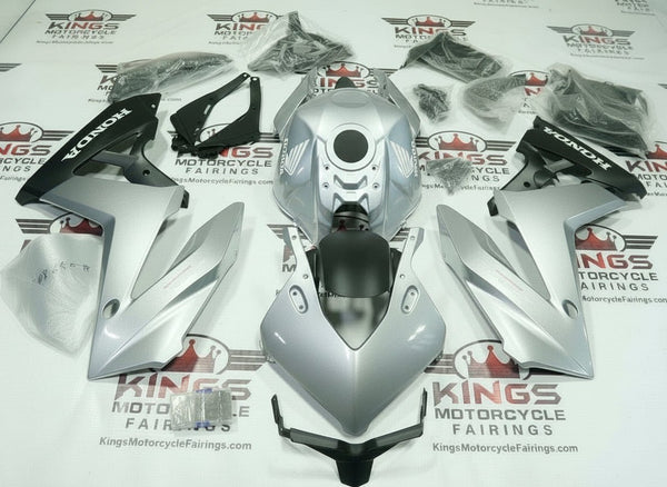 Honda CBR650R Fairings (2024-2025) Silver, Matte Black at KingsMotorcycleFairings.com