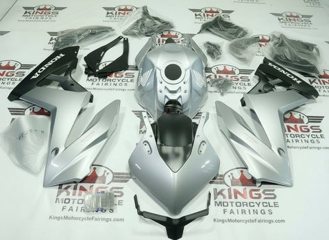Honda CBR650R Fairings (2024-2025) Silver, Matte Black at KingsMotorcycleFairings.com