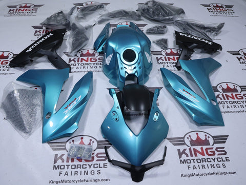 Honda CBR650R Fairings (2024-2025) Turquoise Blue, Matte Black at KingsMotorcycleFairings.com