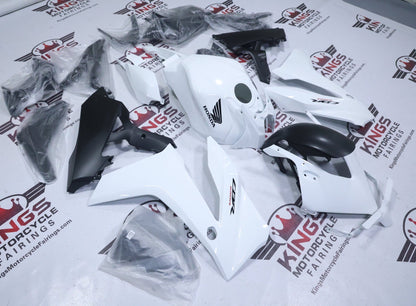 Honda CBR650R Fairings (2024-2025) White Pearl, Matte Black at KingsMotorcycleFairings.com