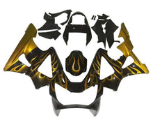 Honda CBR900RR 929 Fairings (2000-2001) Black, Gold Flames at KingsMotorcycleFairings.com