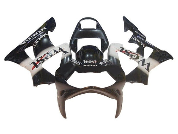 Honda CBR900RR 929 Fairings (2000-2001) Black, White West at KingsMotorcycleFairings.com